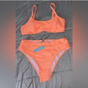 Bright Peach Popvil Bikini Nwt